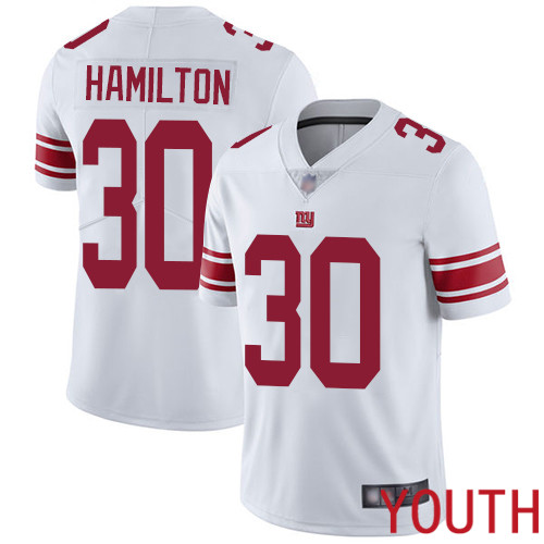 Youth New York Giants #30 Antonio Hamilton White Vapor Untouchable Limited Player Football NFL Jersey->youth nfl jersey->Youth Jersey